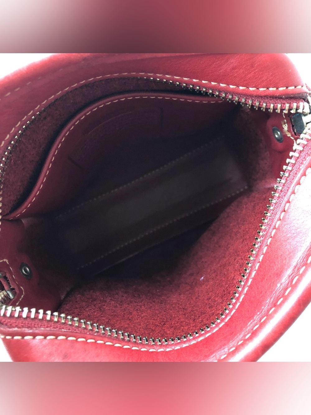 Coach Vintage Bellini Zip 9139 Red Leather Crossbody Bag Made In USA 1999 - Picture 4 of 10